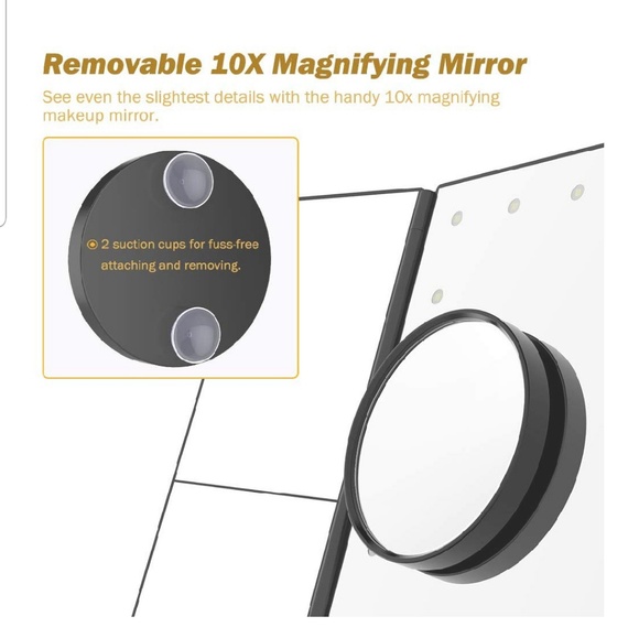 Lighted Makeup Mirror w/ LED Lighting - Picture 4 of 6